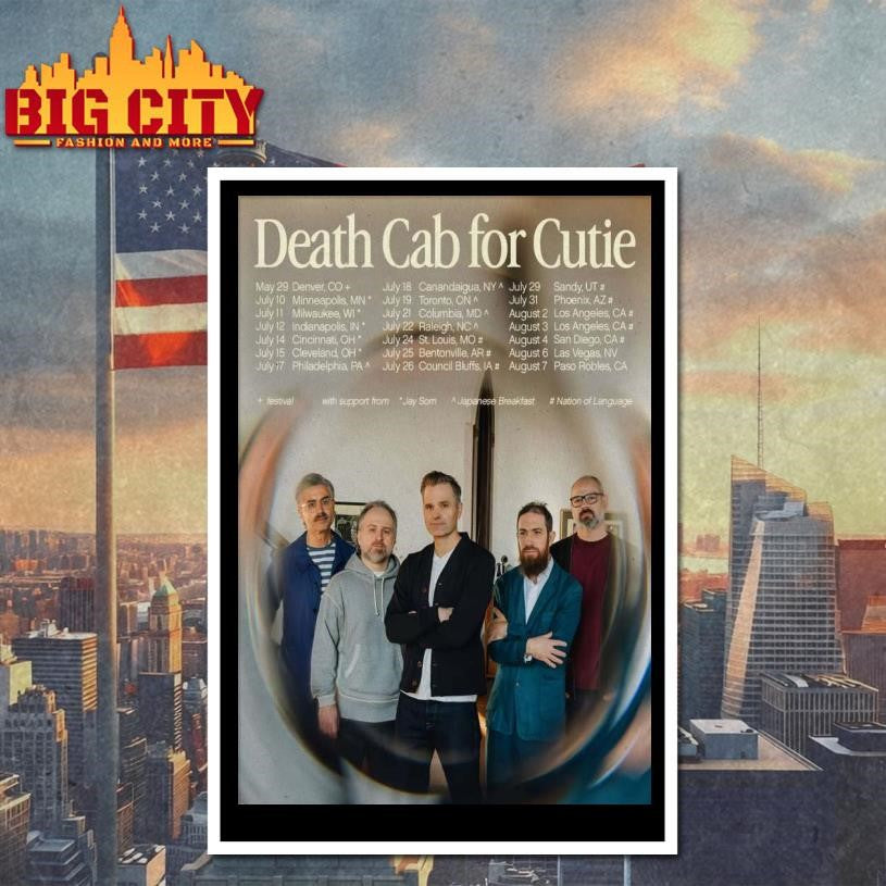 Death Cab For Cutie North America 2026 Tour Poster Shirt