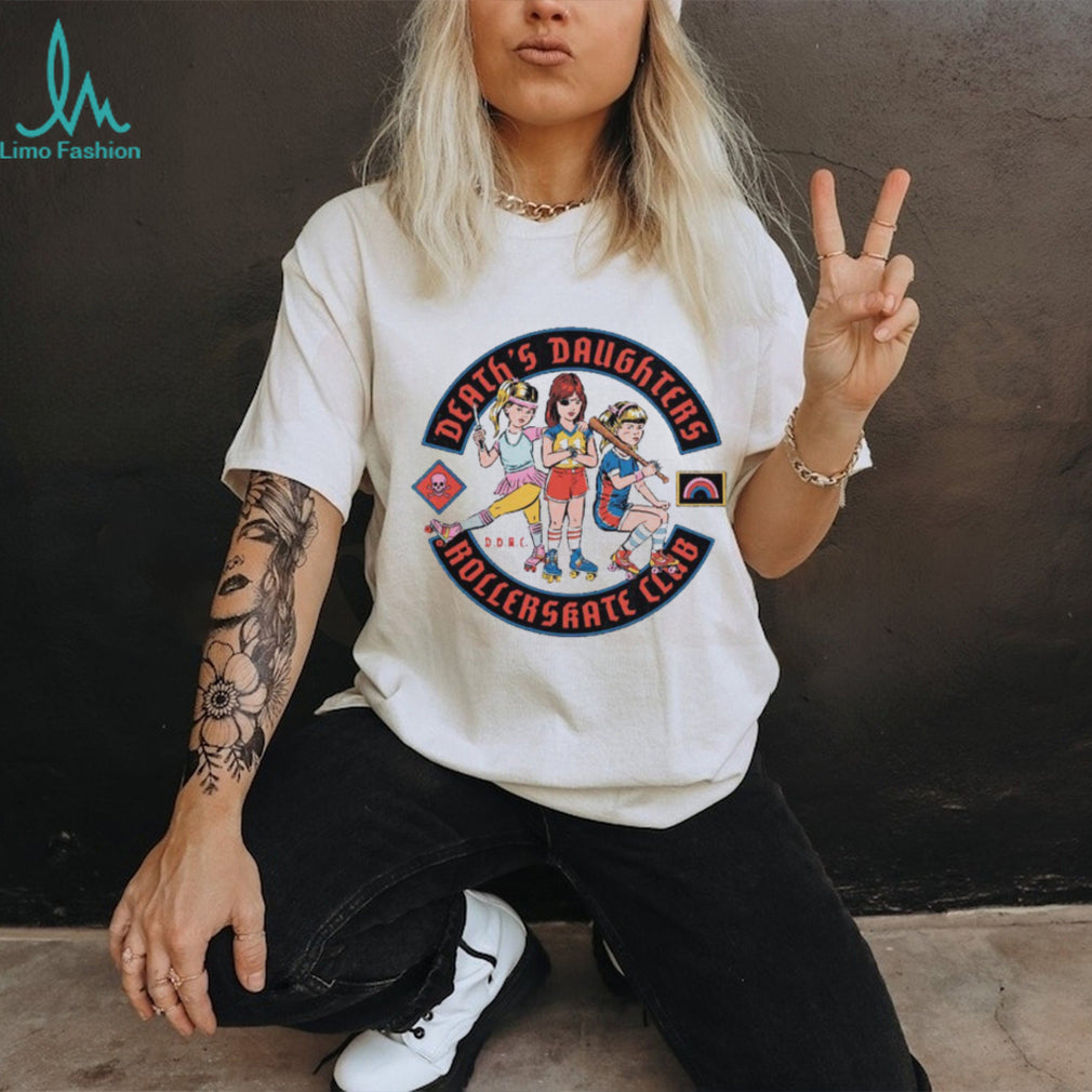 Death’s Daughters Roller Skate Club Retro Graphic T Shirt