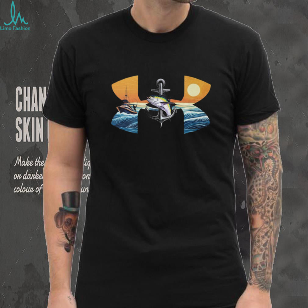 Deep Sea Fishing Offshore Tuna & Anchor Graphic T Shirt
