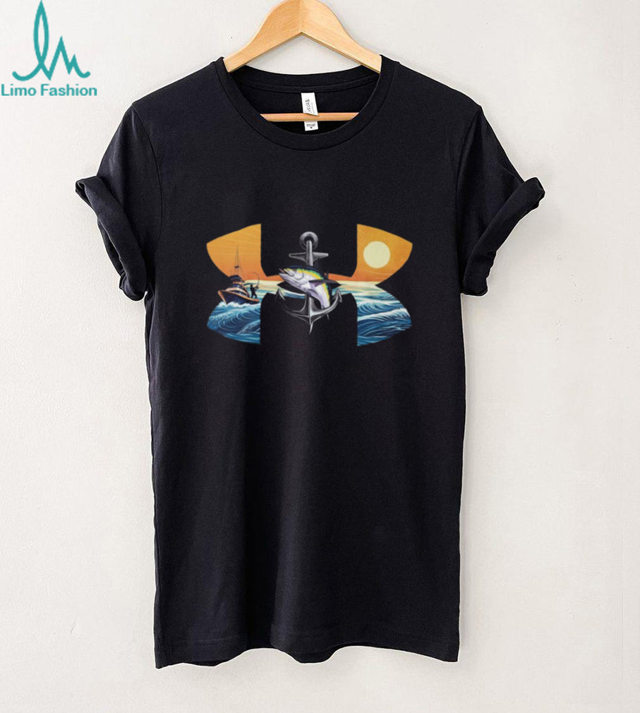 Deep Sea Fishing Offshore Tuna & Anchor Graphic T Shirt