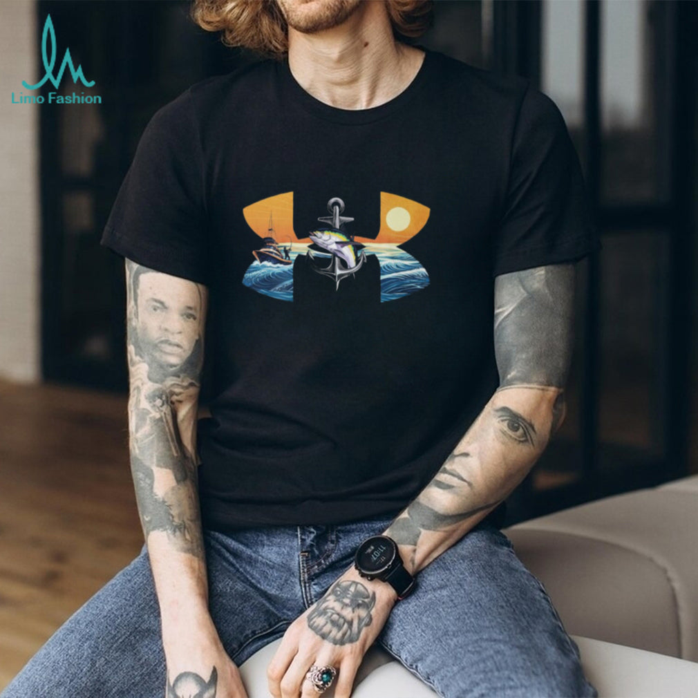 Deep Sea Fishing Offshore Tuna & Anchor Graphic T Shirt