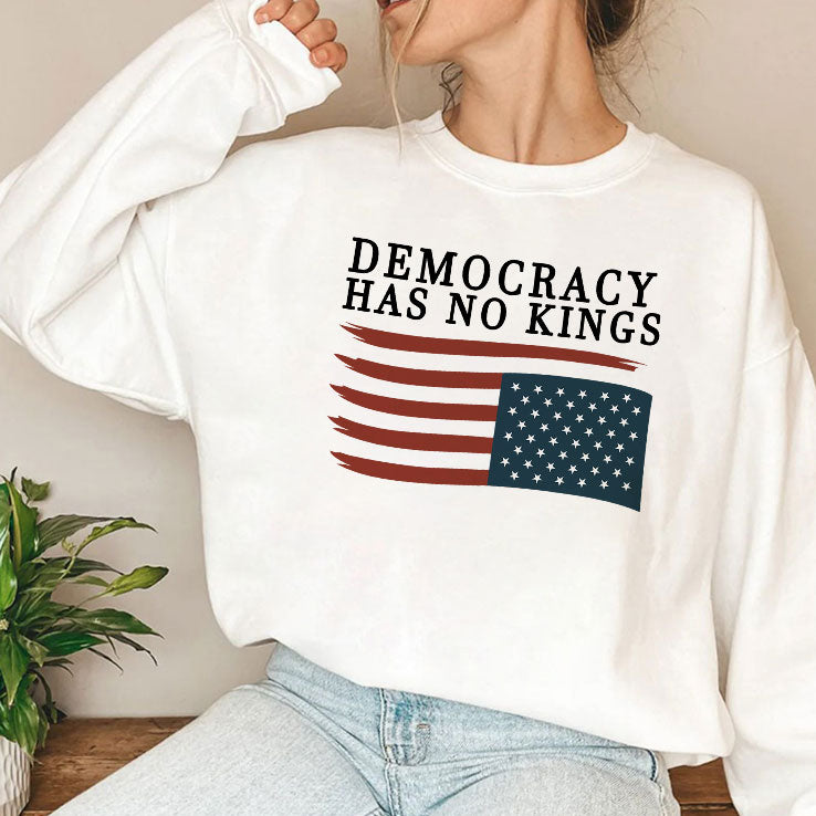 Democracy Has No Kings Anti Trump T Shirt
