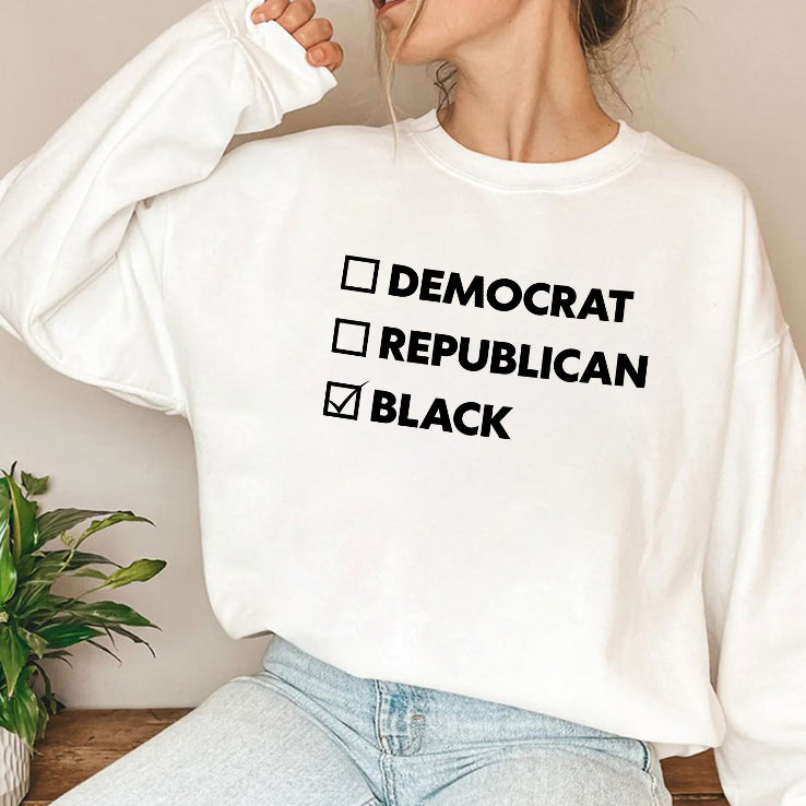 Democrat Republican Black T Shirt