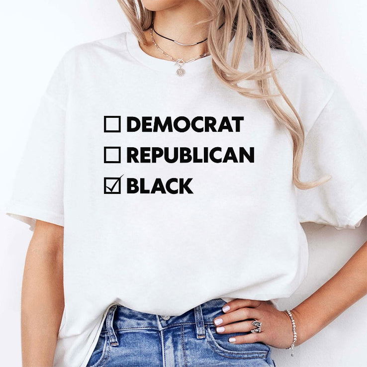 Democrat Republican Black T Shirt