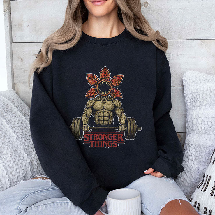 Demogorgon Weightlifting Stronger Things T Shirt