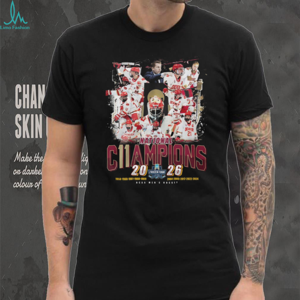 Denver Pioneers Hockey 2024 National Champions Multi Player Graphic T Shirt