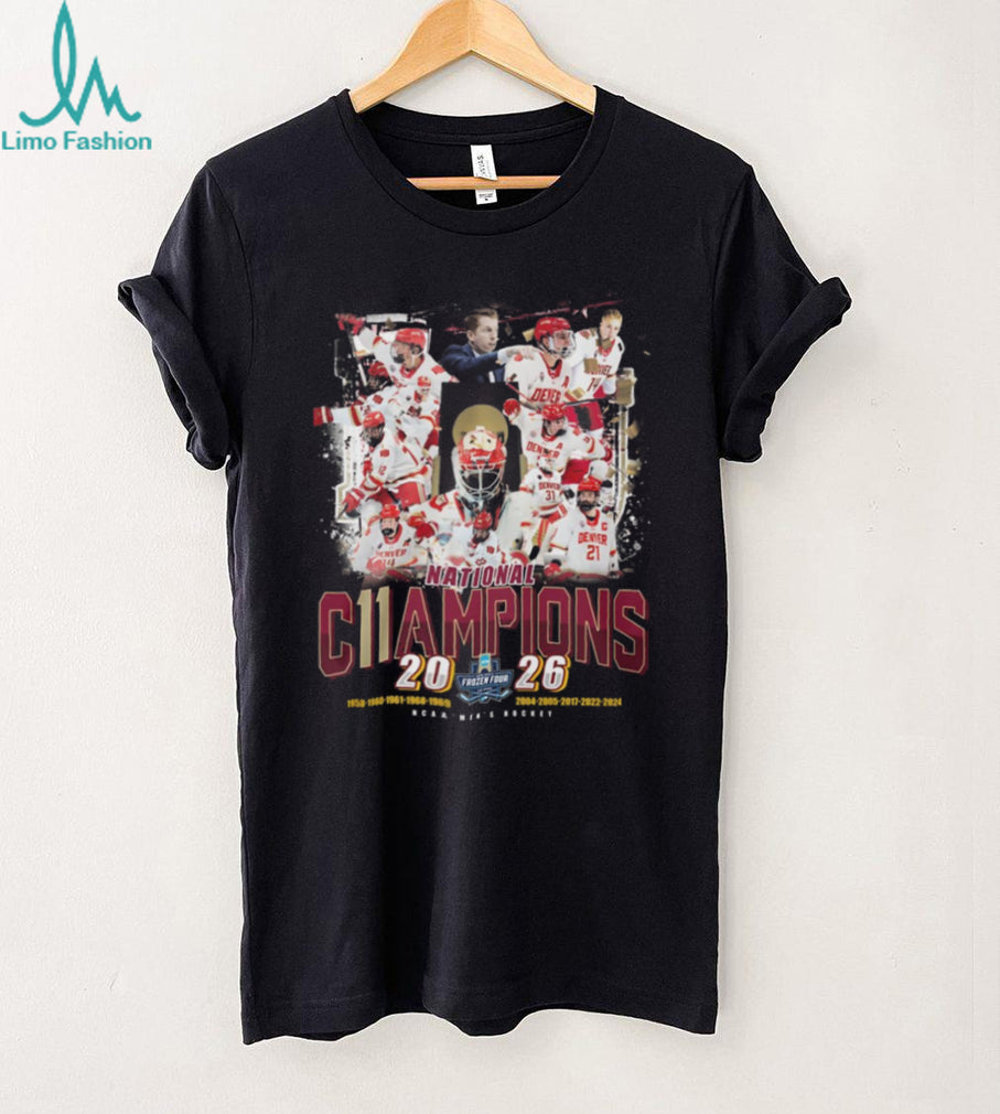 Denver Pioneers Hockey 2024 National Champions Multi Player Graphic T Shirt