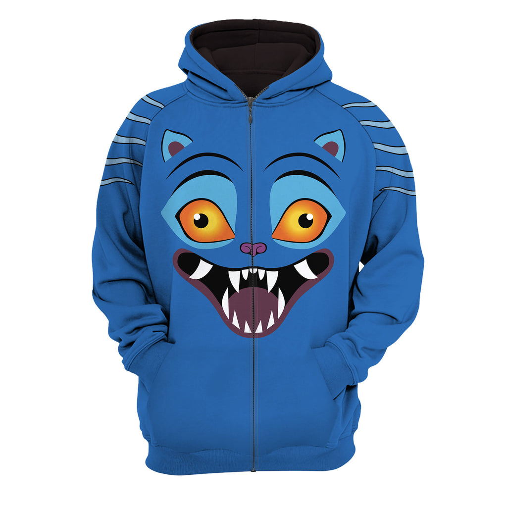Derpy Tiger Raglan Zip Hoodie