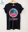 Detroit 4 Way Sports Crest T Shirt Tigers, Lions, Red Wings, Pistons Logo