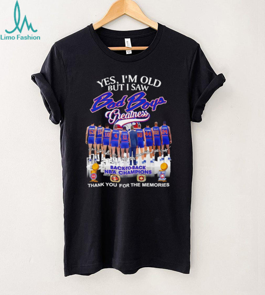 Detroit Bad Boys Greatness Back to Back NBA Champions Tribute T Shirt