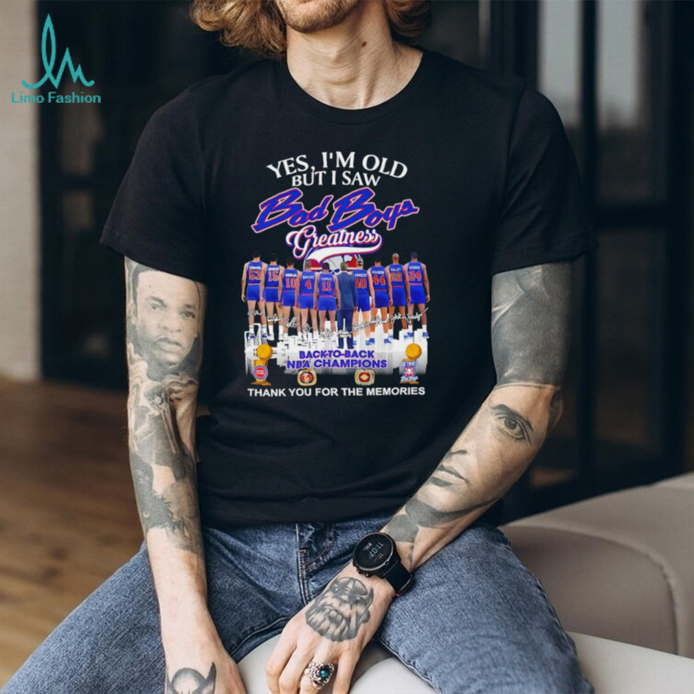 Detroit Bad Boys Greatness Back to Back NBA Champions Tribute T Shirt