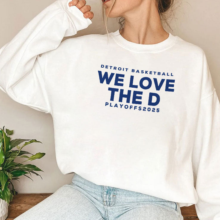 Detroit Basketball Detroit We Love The D Playoffs 2025 T Shirt