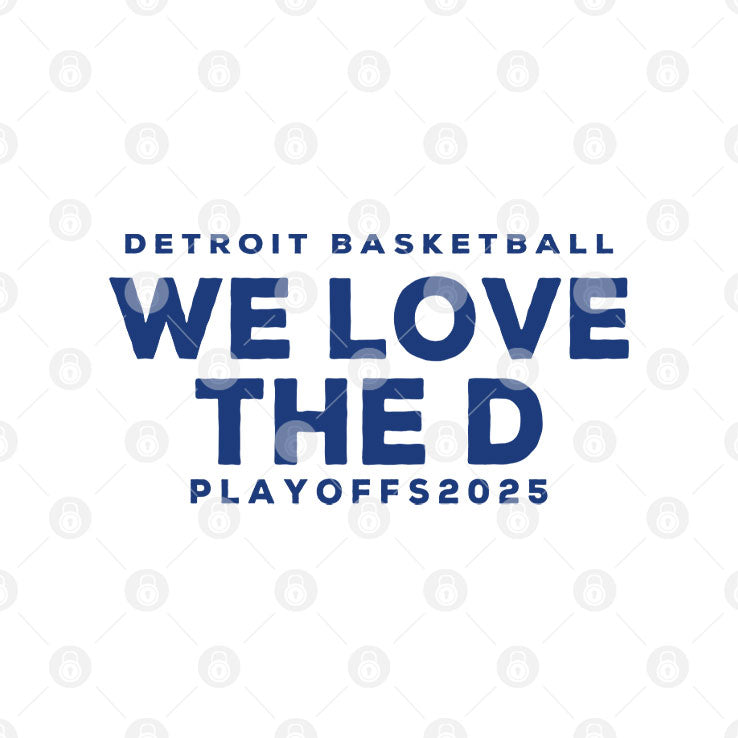 Detroit Basketball Detroit We Love The D Playoffs 2025 T Shirt
