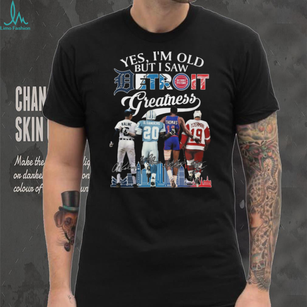 Detroit Greatness Kaline Sanders Thomas Yzerman Legends T Shirt