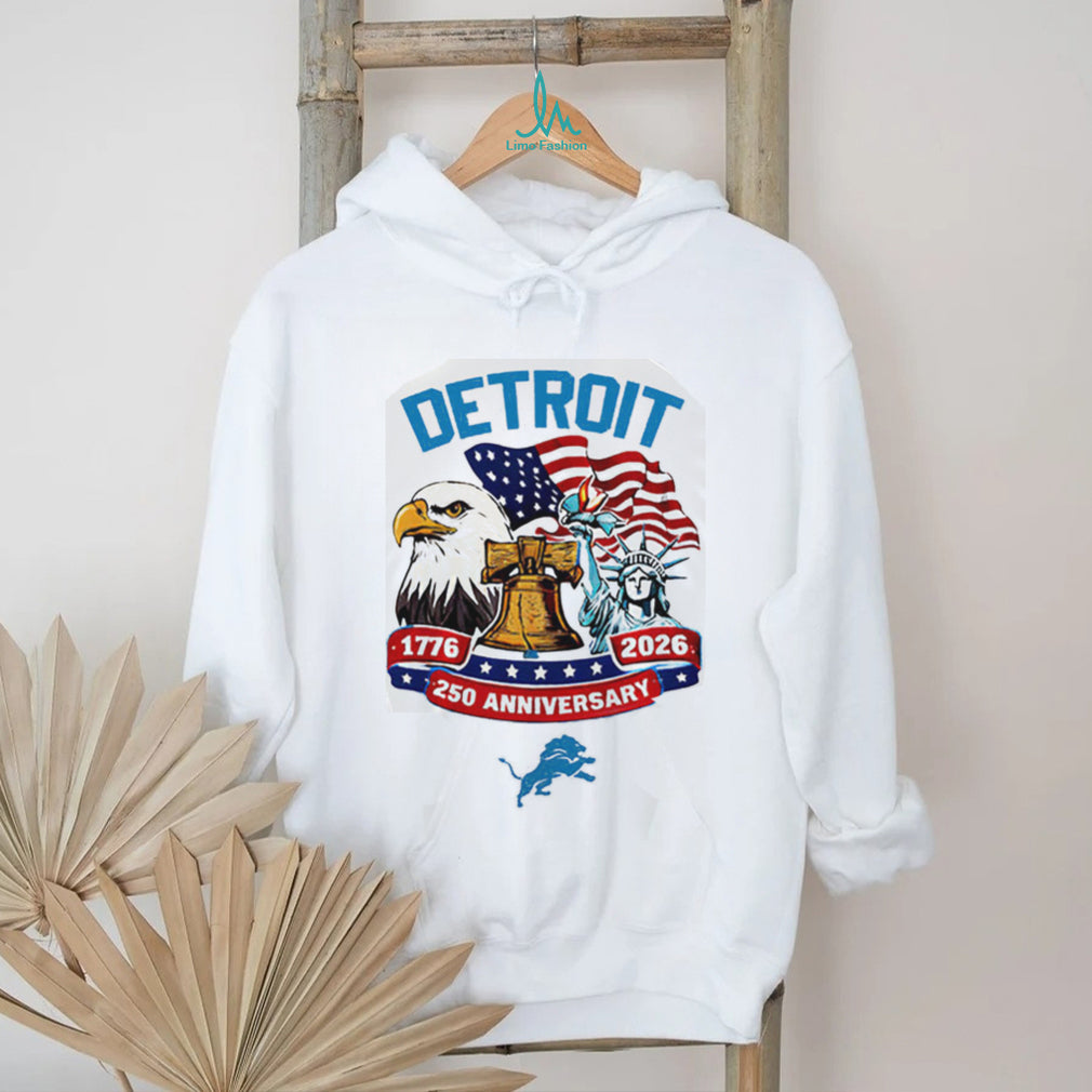 Detroit Lions 250th Anniversary 1776 2026 Personalized Patriotic Custom Jersey T Shirt