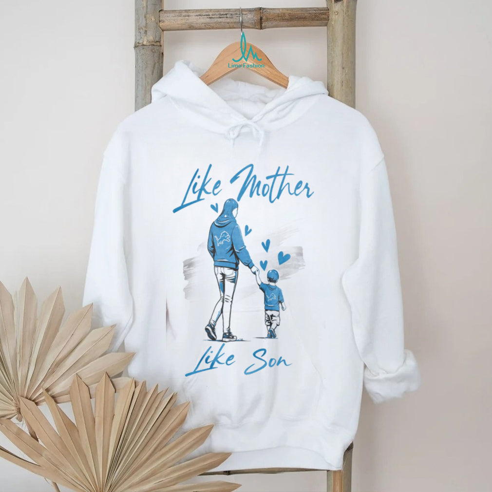 Detroit Lions Mom Life Football T Shirt, Like Mother Like Son Lions Blue Fan T Shirt