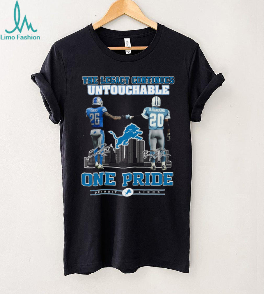 Detroit Lions “The Legacy Continues” Gibbs & Sanders One Pride T Shirt
