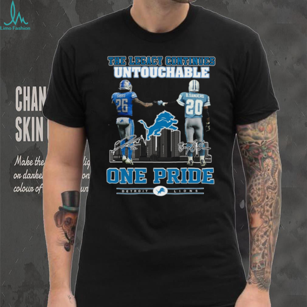 Detroit Lions “The Legacy Continues” Gibbs & Sanders One Pride T Shirt