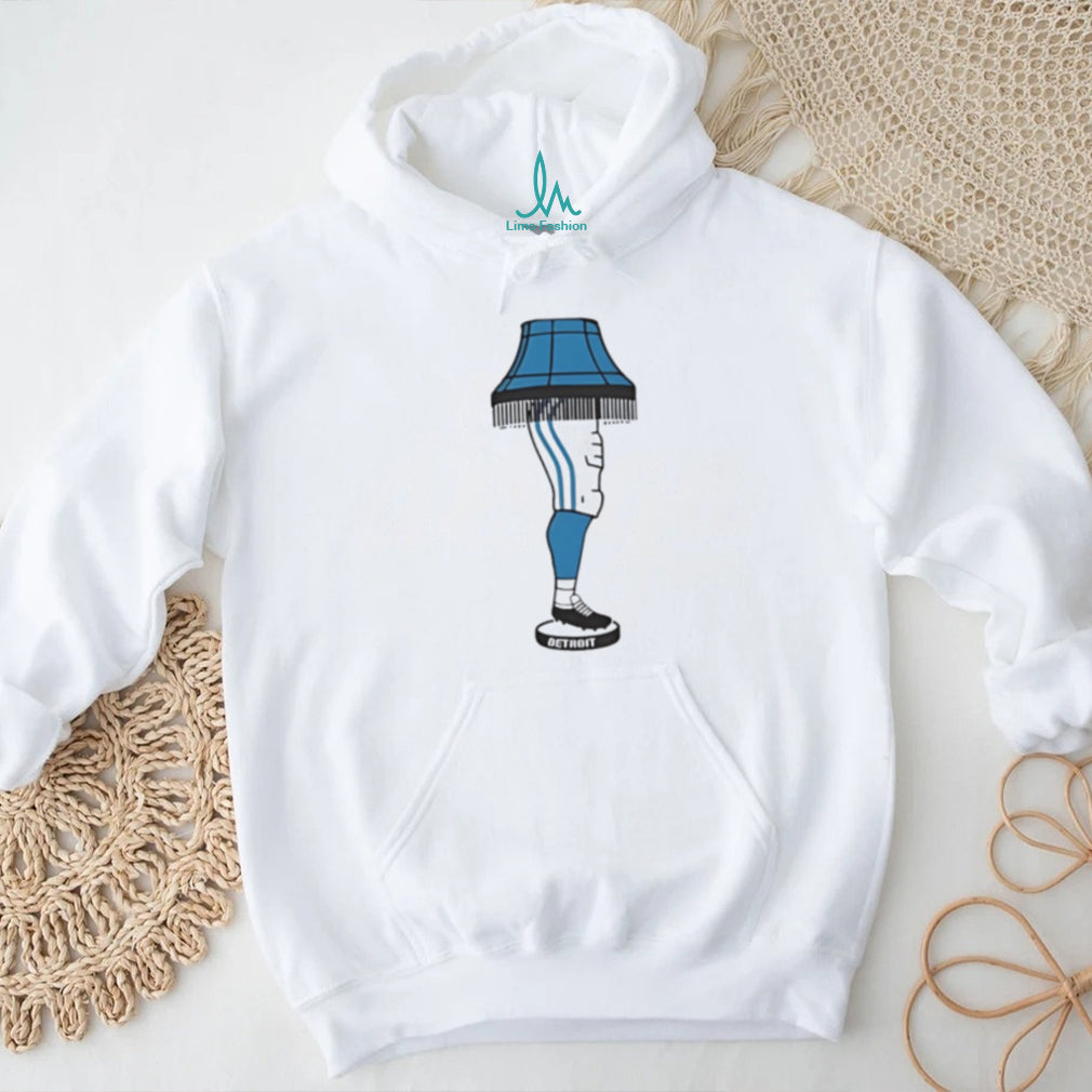 Detroit Lions football leg lamp illustration shirt