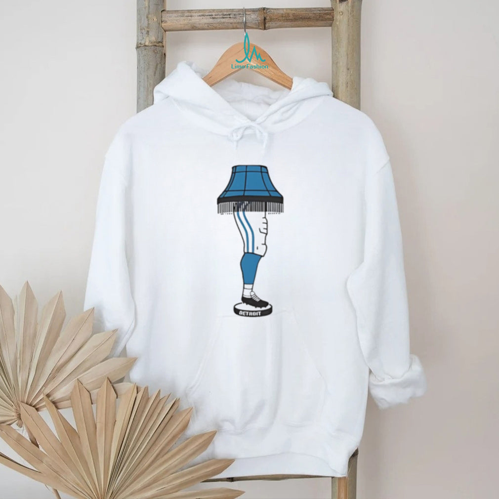 Detroit Lions football leg lamp illustration shirt