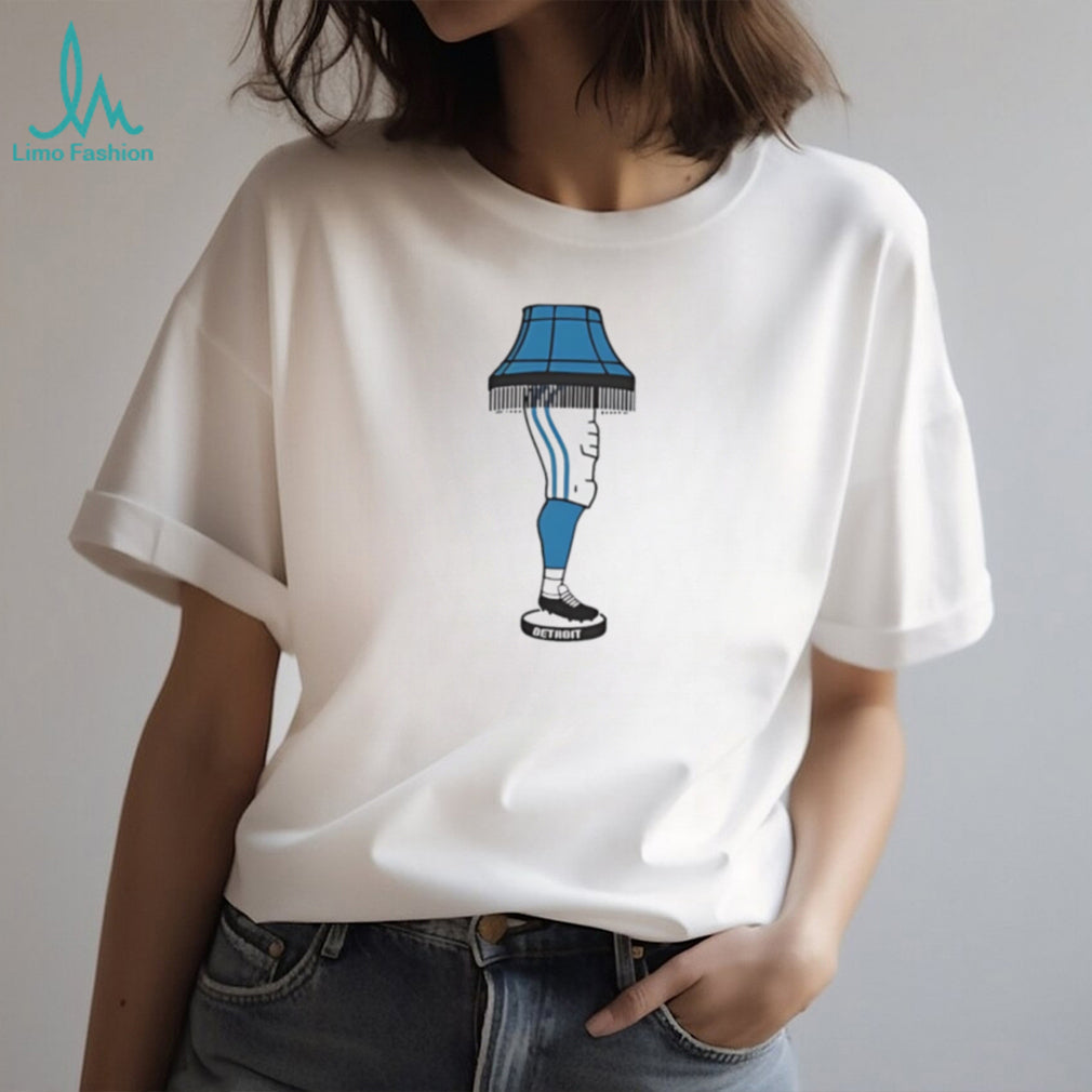 Detroit Lions football leg lamp illustration shirt
