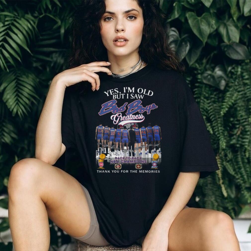 Detroit Pistons “Bad Boys Greatness” Back to Back NBA Champions Memories T Shirt