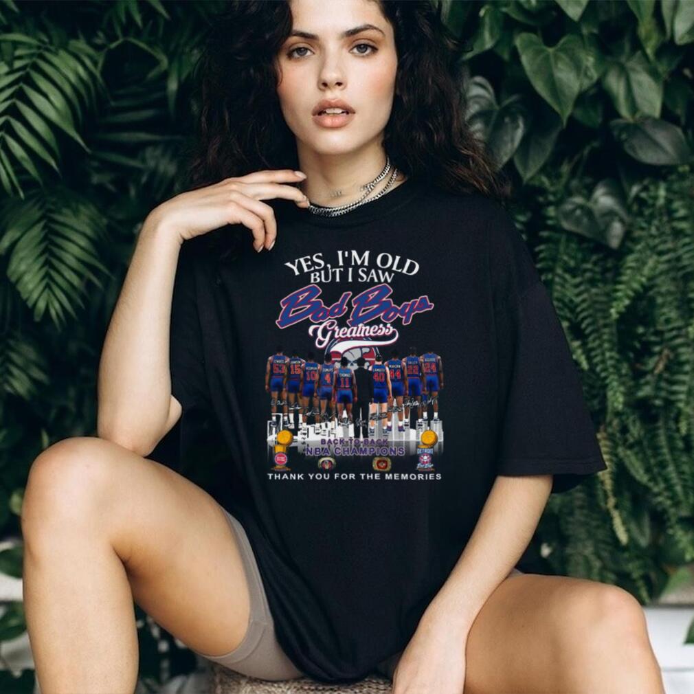 Detroit Pistons Bad Boys Greatness Back to Back NBA Champions Signatures T Shirt
