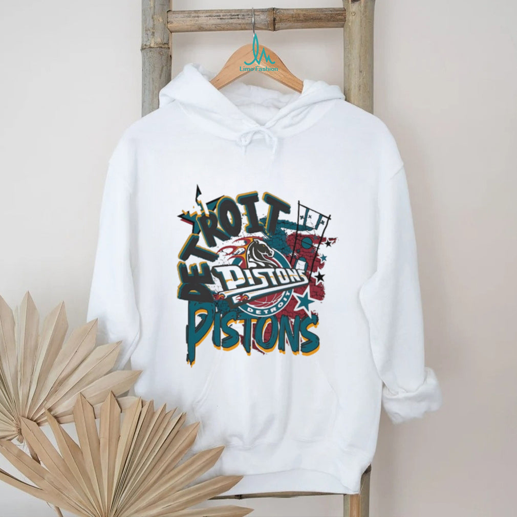 Detroit Pistons Vintage Horse Head Logo Distressed Graphic T Shirt