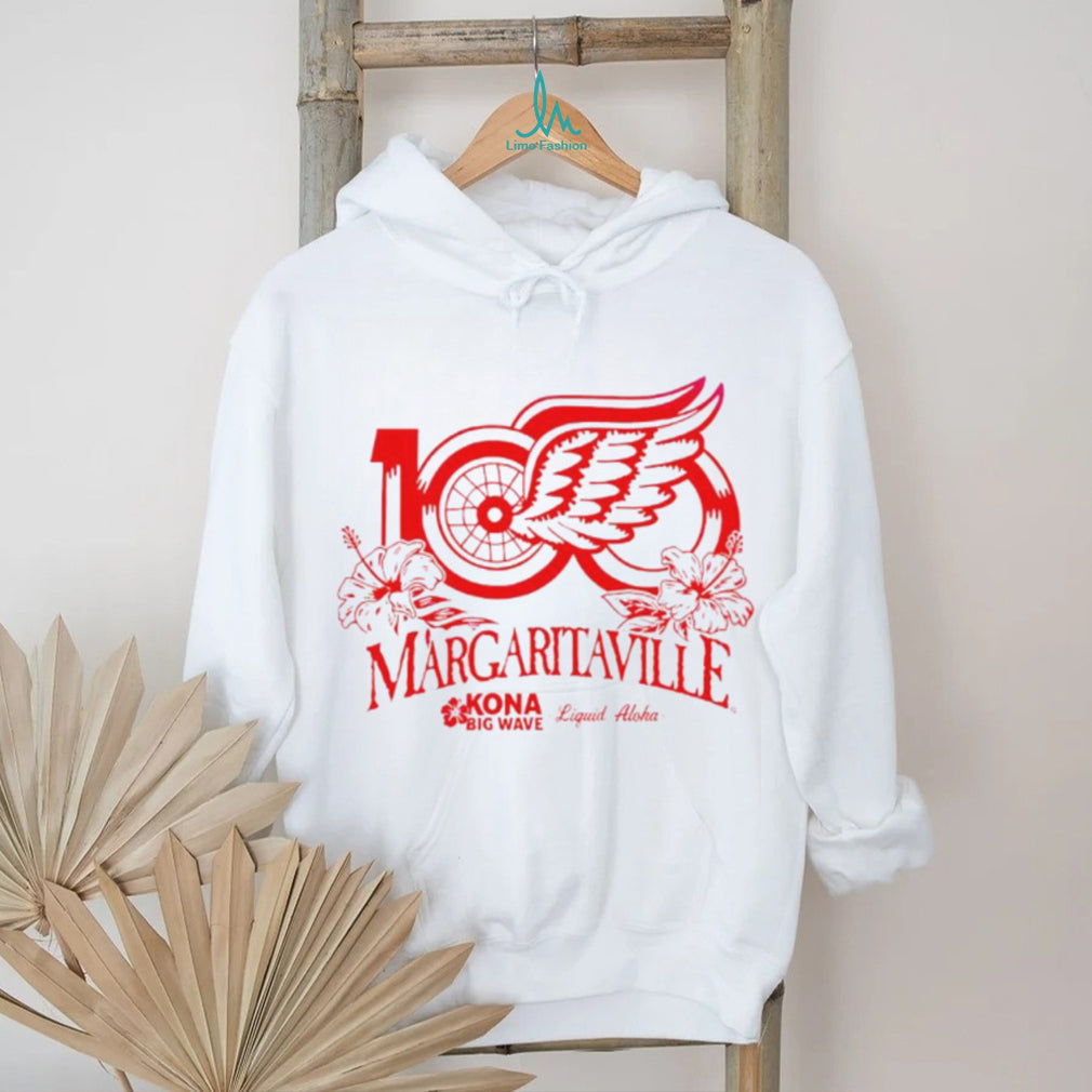 Detroit Red Wings x Margaritaville Kona Big Wave Liquid Aloha Shirt