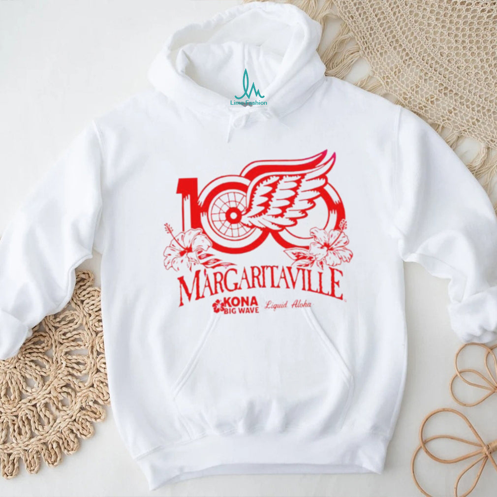 Detroit Red Wings x Margaritaville Kona Big Wave Liquid Aloha Shirt