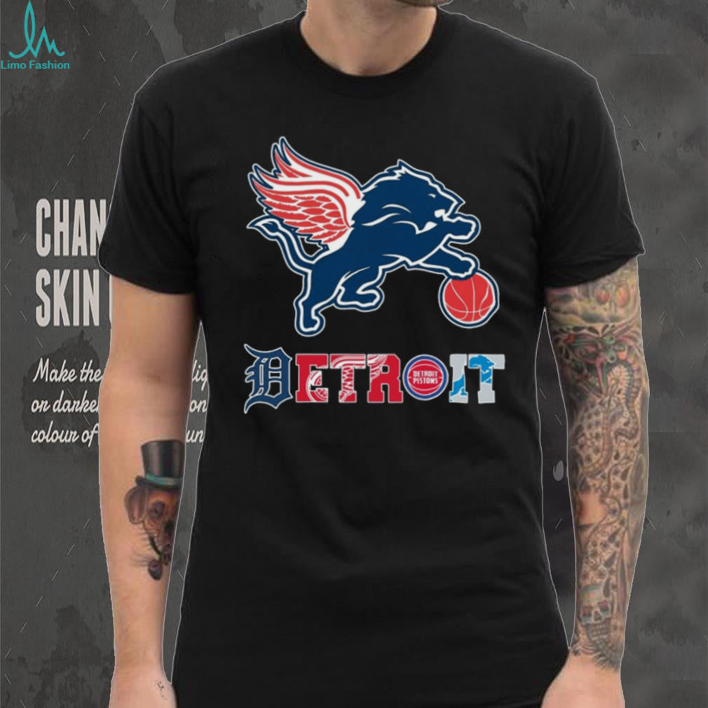 Detroit Sports “City of Champions” Logo Mashup T Shirt