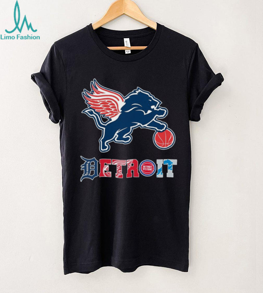 Detroit Sports “City of Champions” Logo Mashup T Shirt