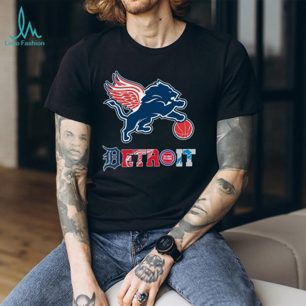 Detroit Sports “City of Champions” Logo Mashup T Shirt