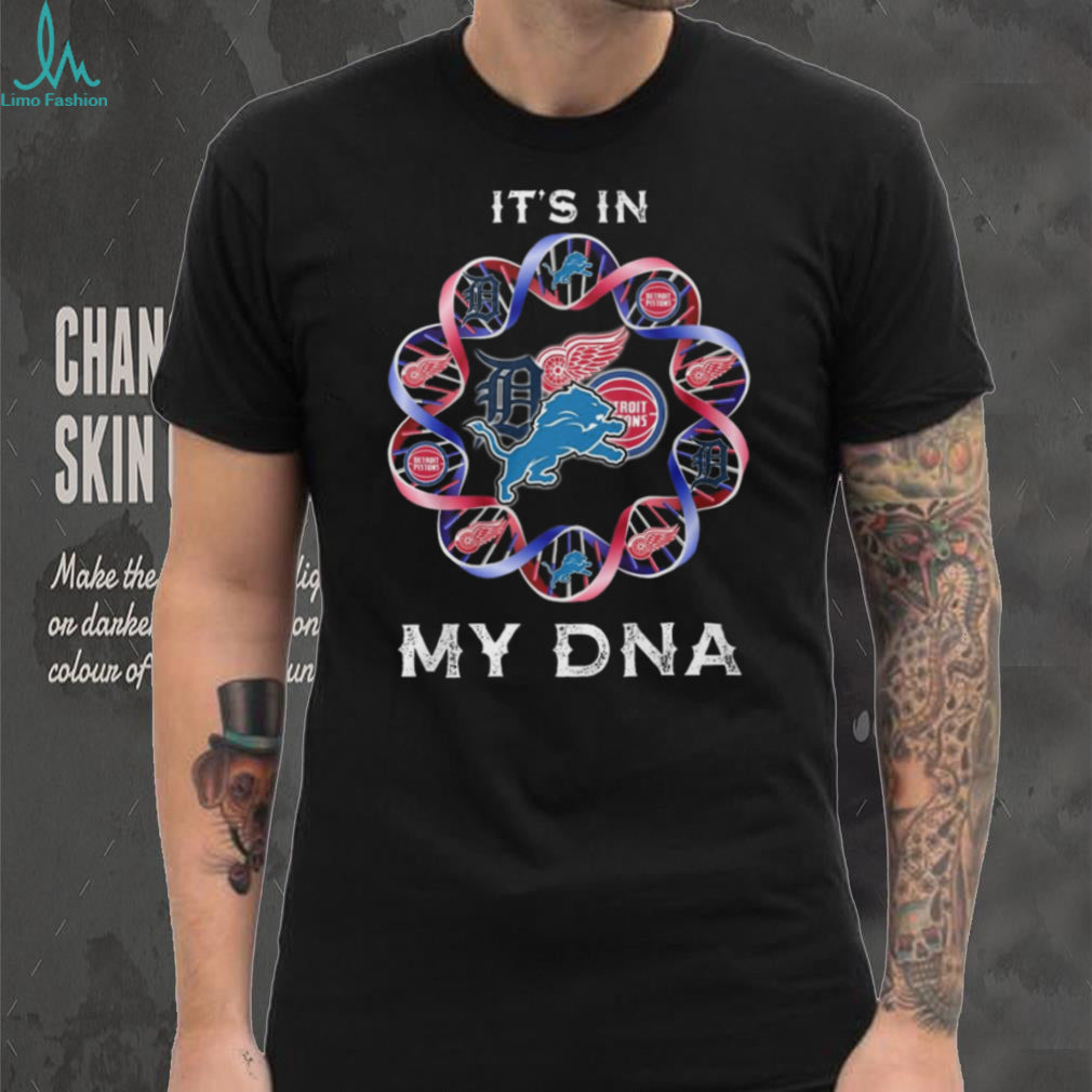 Detroit Sports It’s In My DNA Double Helix Team Logo T Shirt