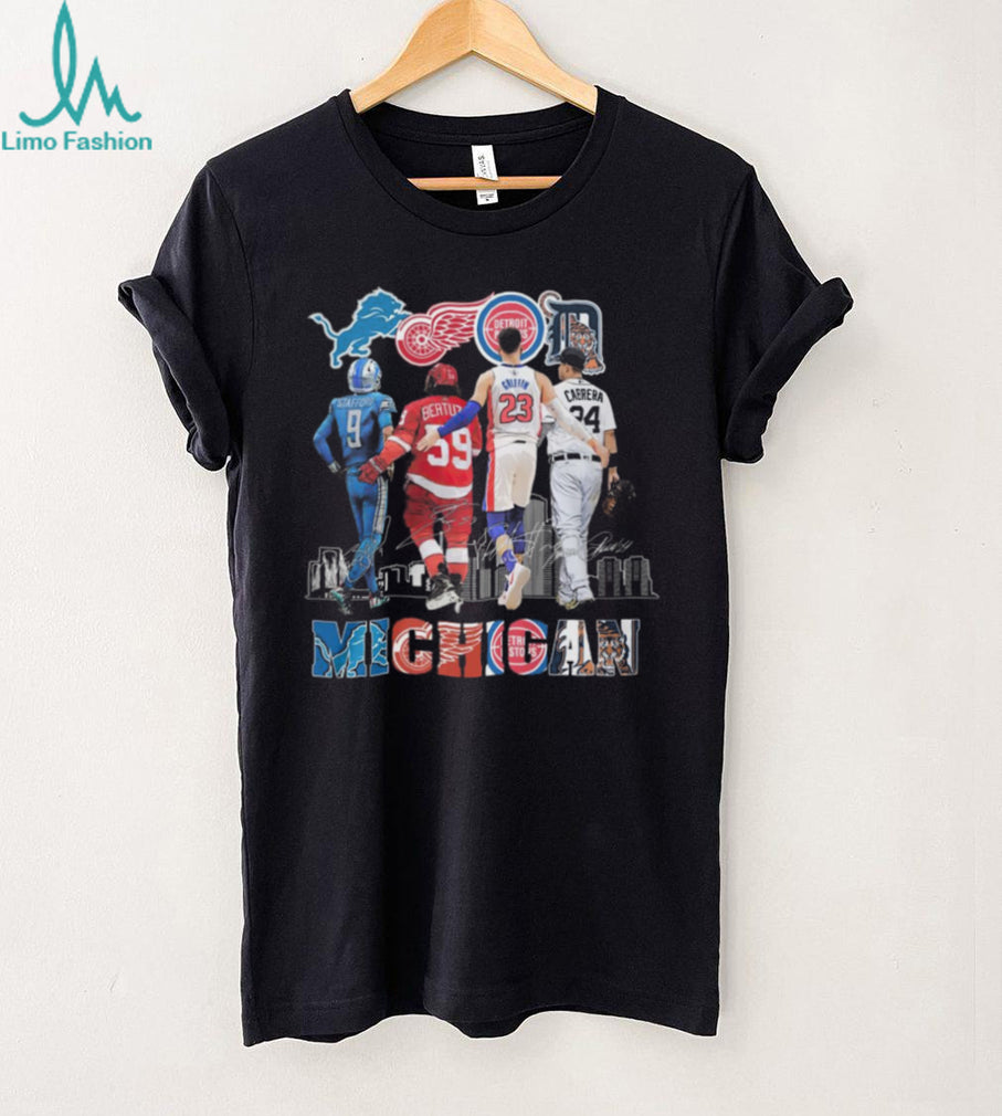 Detroit Sports Legends Signature Series T Shirt Stafford, Bertuzzi, Griffin, Cabrera