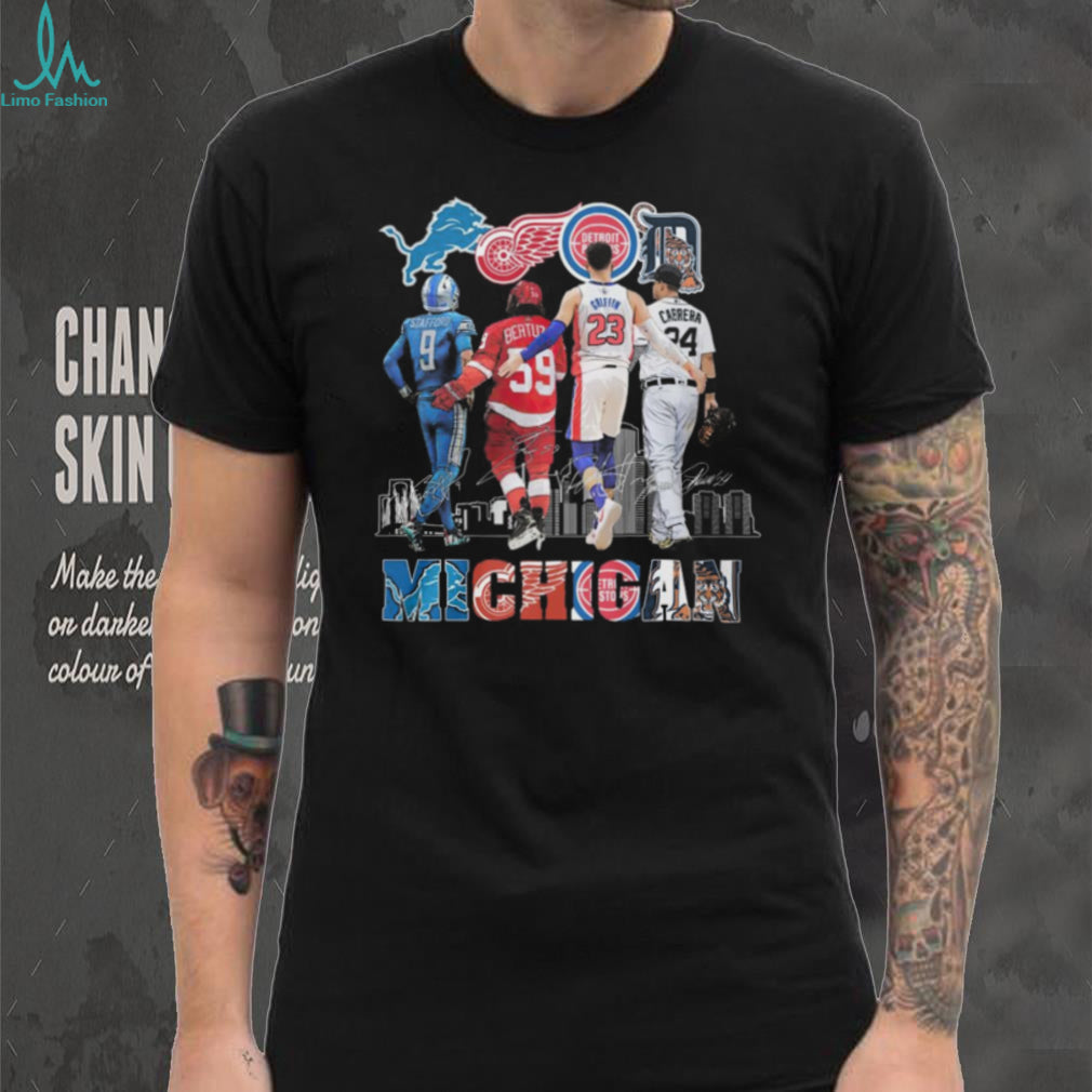 Detroit Sports Legends Signature Series T Shirt Stafford, Bertuzzi, Griffin, Cabrera
