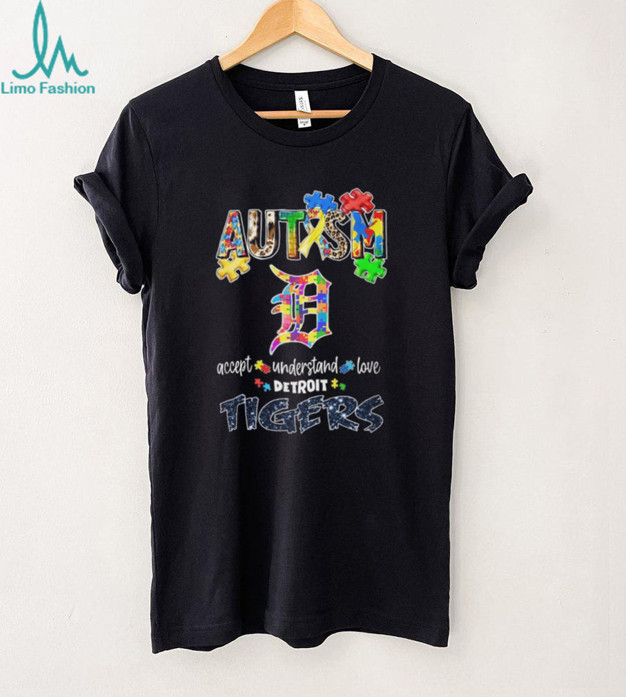 Detroit Tigers Autism Awareness Accept Understand Love Baseball T Shirt