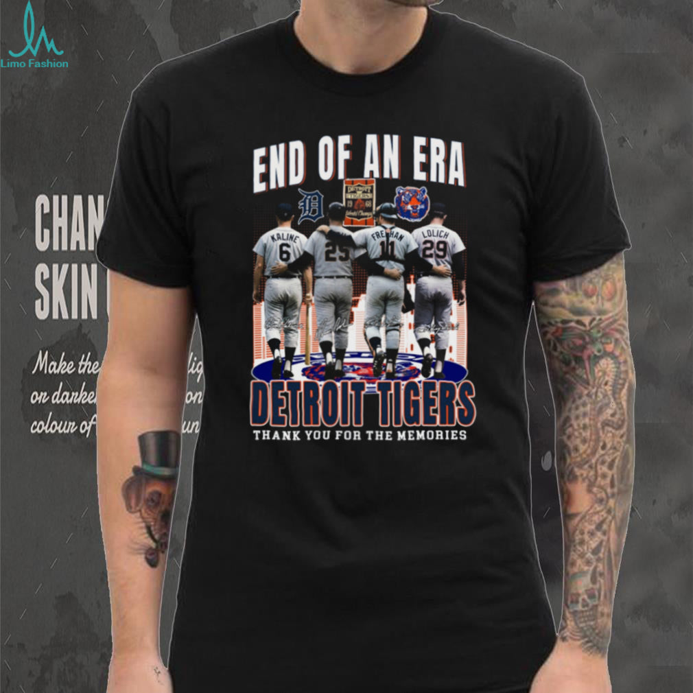 Detroit Tigers End Of An Era Kaline Horton Freehan Lolich Signature T Shirt
