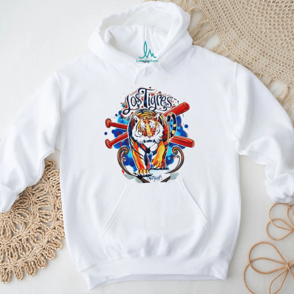 Detroit Tigers Los Tigres Hispanic Heritage Baseball Graphic T Shirt