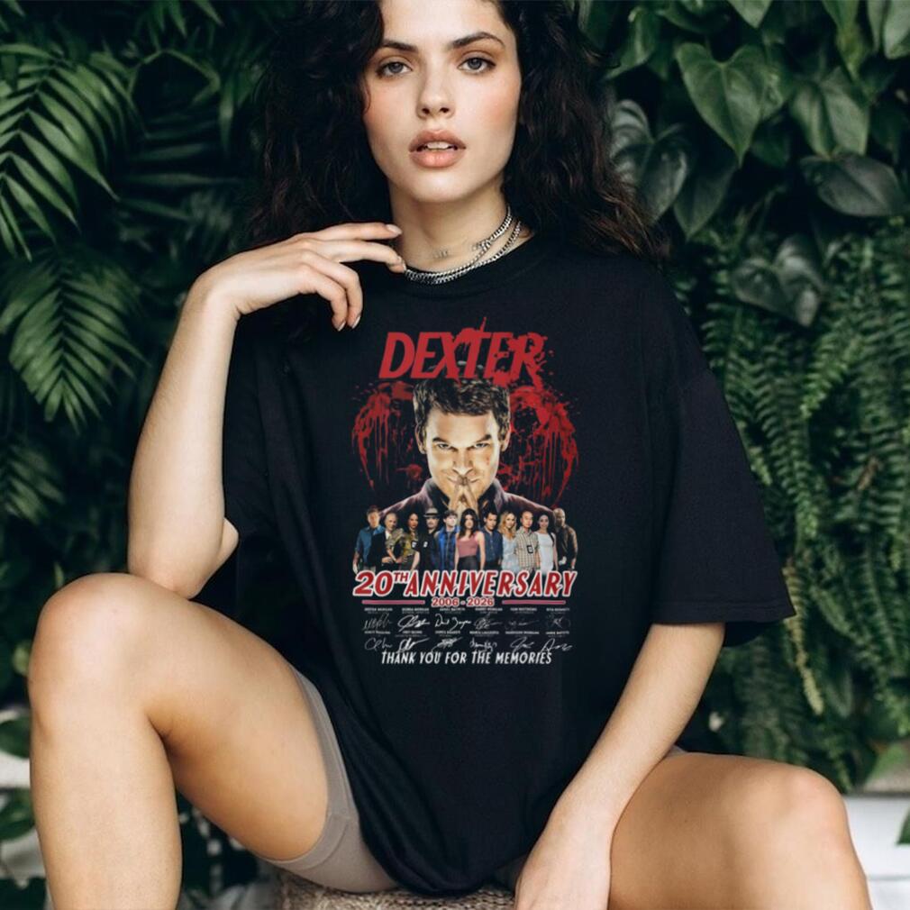 Dexter 20th Anniversary 2006 2026 Cast Signatures TV Show Fan Gift T Shirt