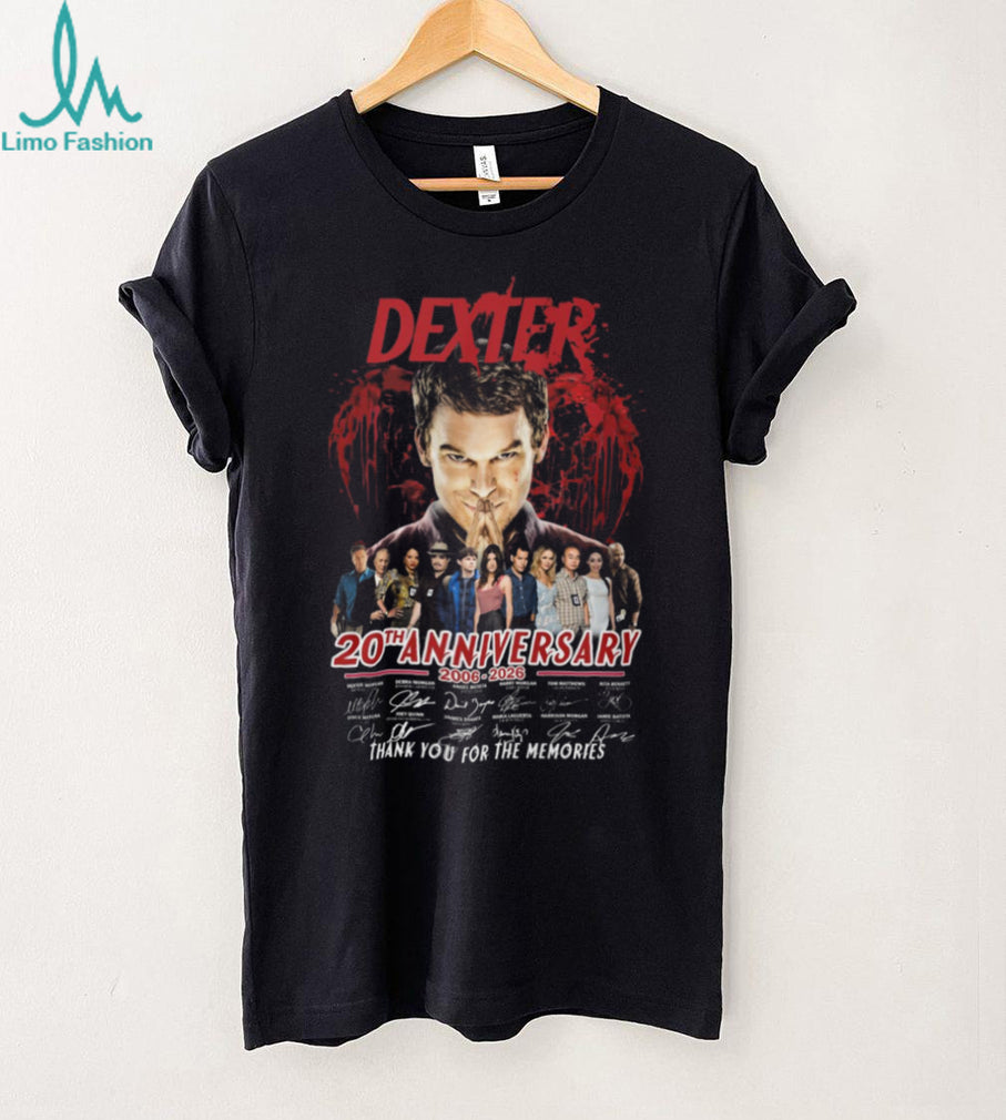 Dexter 20th Anniversary 2006 2026 Cast Signatures TV Show Fan Gift T Shirt