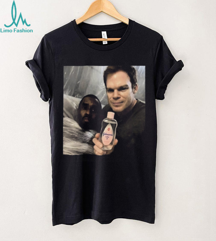 Dexter Morgan and P. Diddy Baby Oil Parody Meme T Shirt