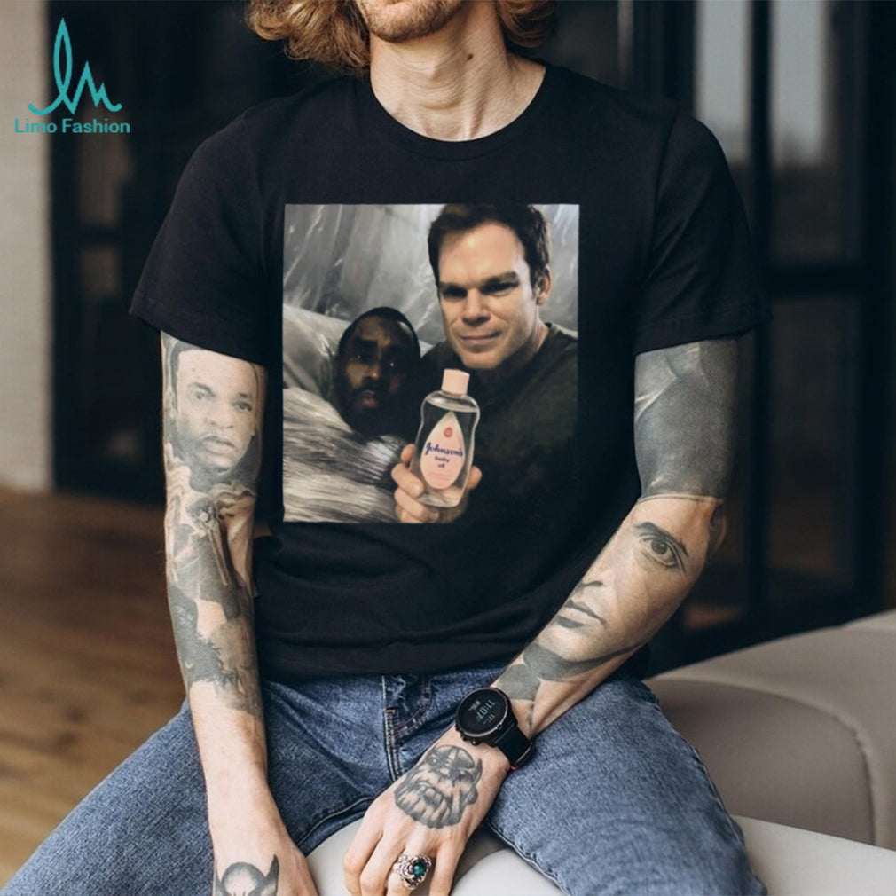 Dexter Morgan and P. Diddy Baby Oil Parody Meme T Shirt