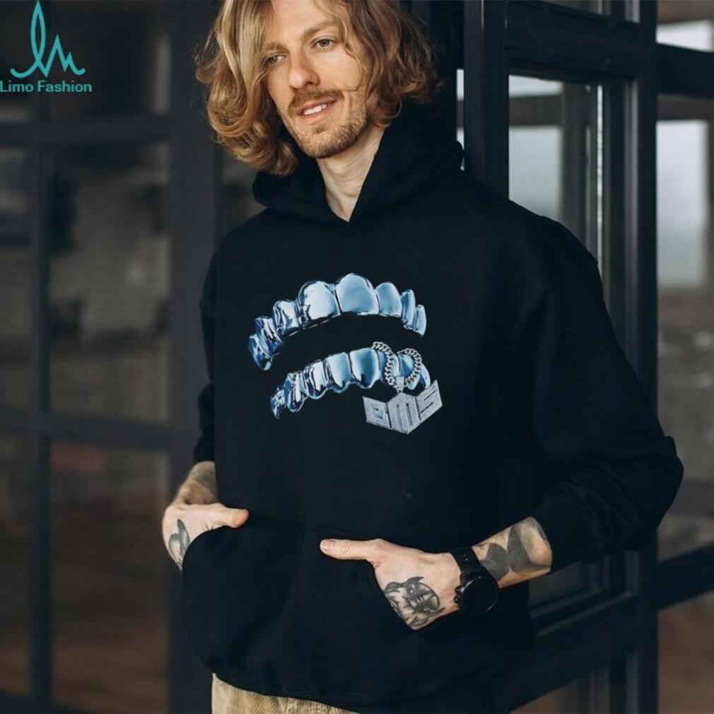 Diamond Grillz with BMS Pendant Hip Hop Graphic T Shirt
