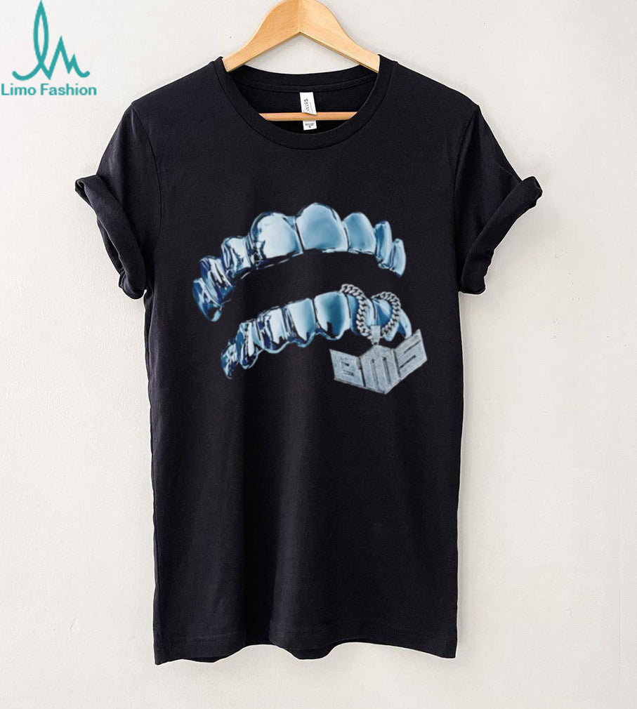 Diamond Grillz with BMS Pendant Hip Hop Graphic T Shirt