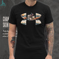 Dirt Bike Motocross Watercolor Mountain Landscape Action Sports T Shirt