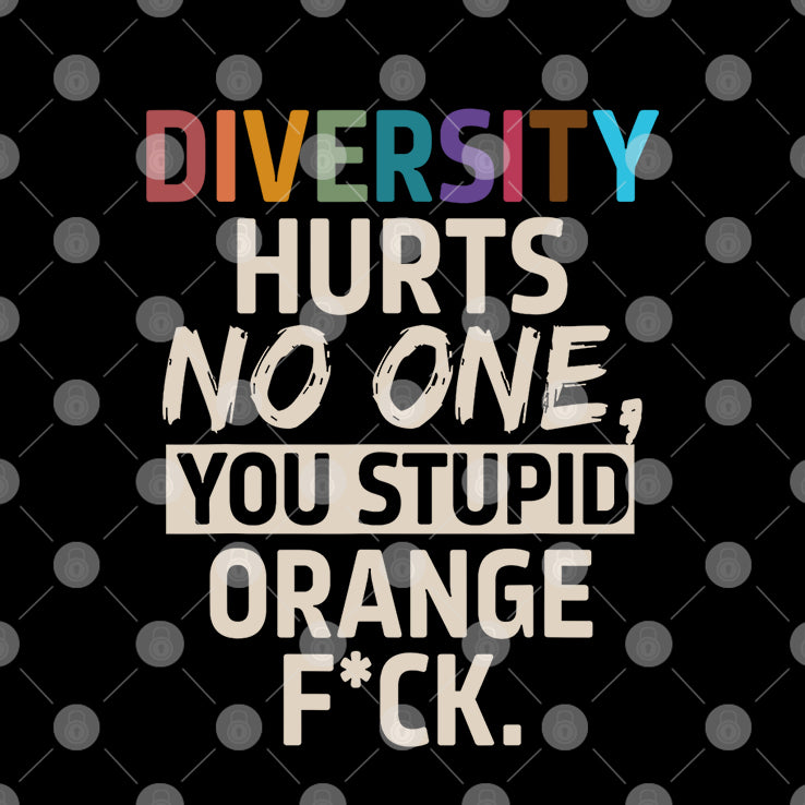 Diversity Hurts No One You Stupid Orange Fuck T Shirt