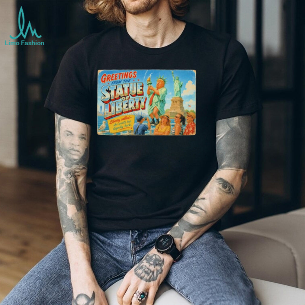 Donald Trump Greetings from the Statue of Liberty Poster shirt