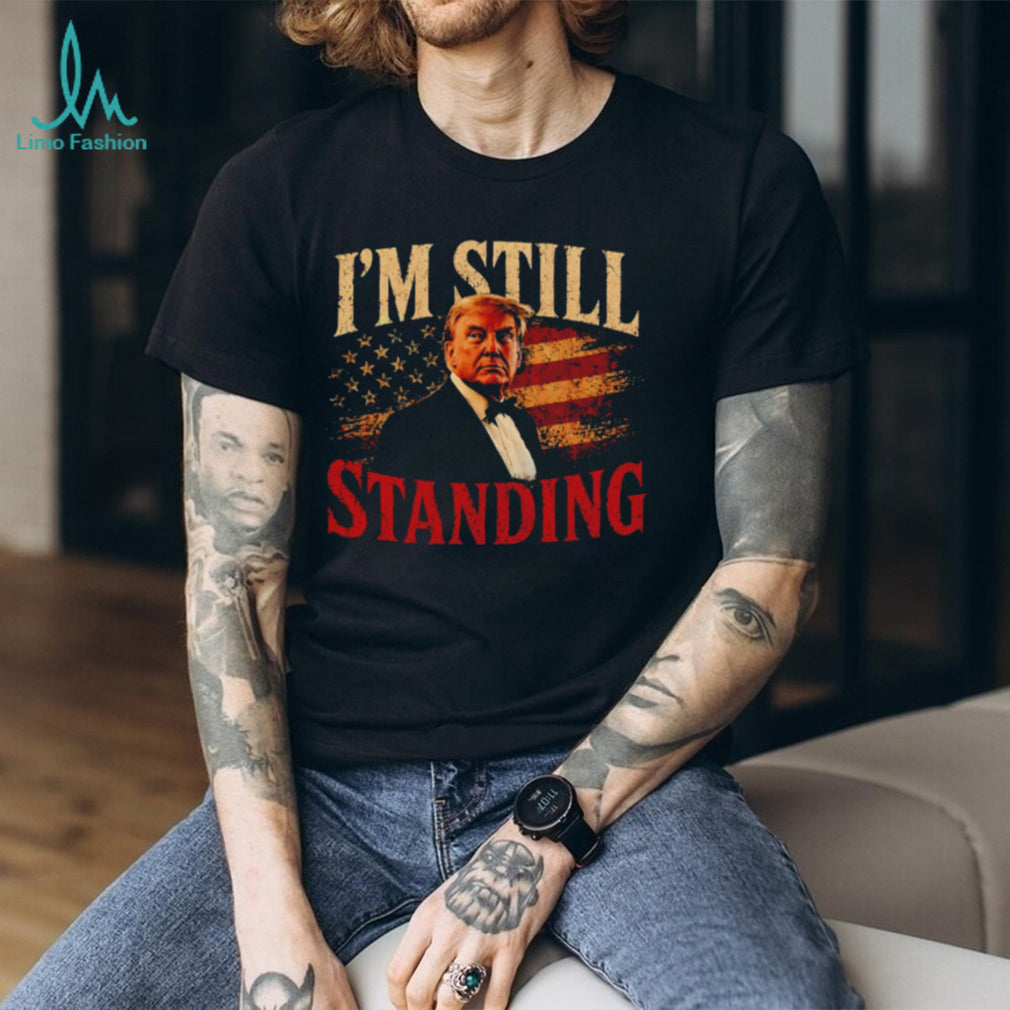 Donald Trump I’m Still Standing American Flag Distressed Vintage Style Patriotic Fans Men T Shirt