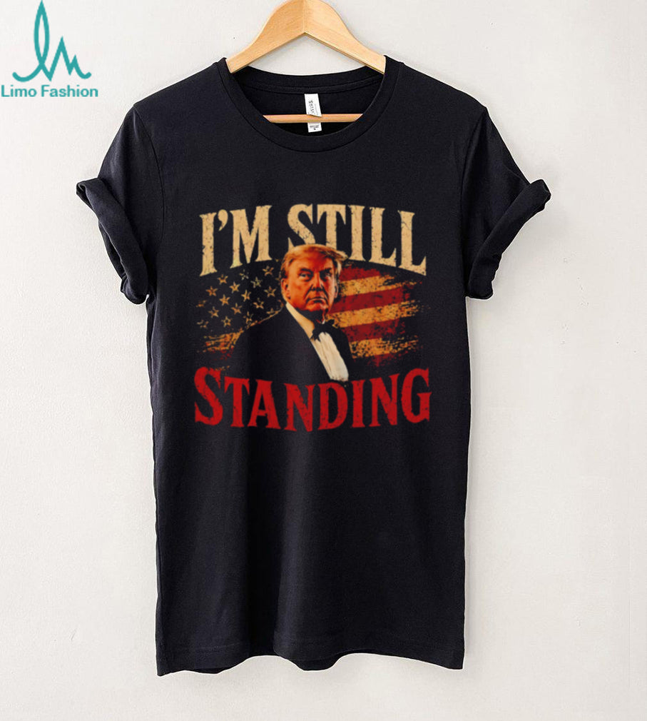 Donald Trump I’m Still Standing American Flag Distressed Vintage Style Patriotic Fans Men T Shirt